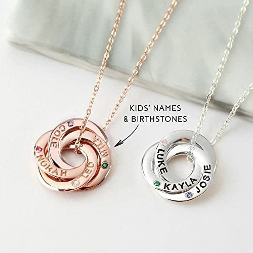 Birthstone & Name Necklace