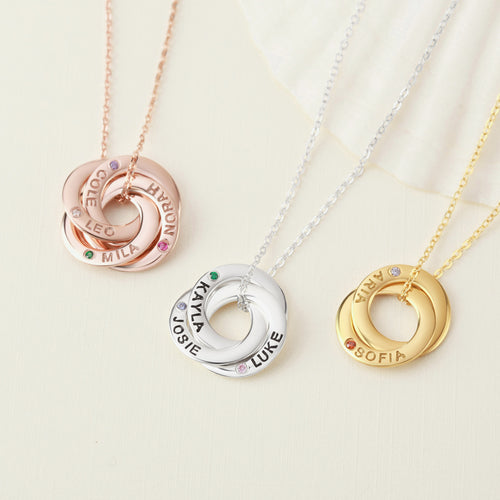 Birthstone & Name Necklace